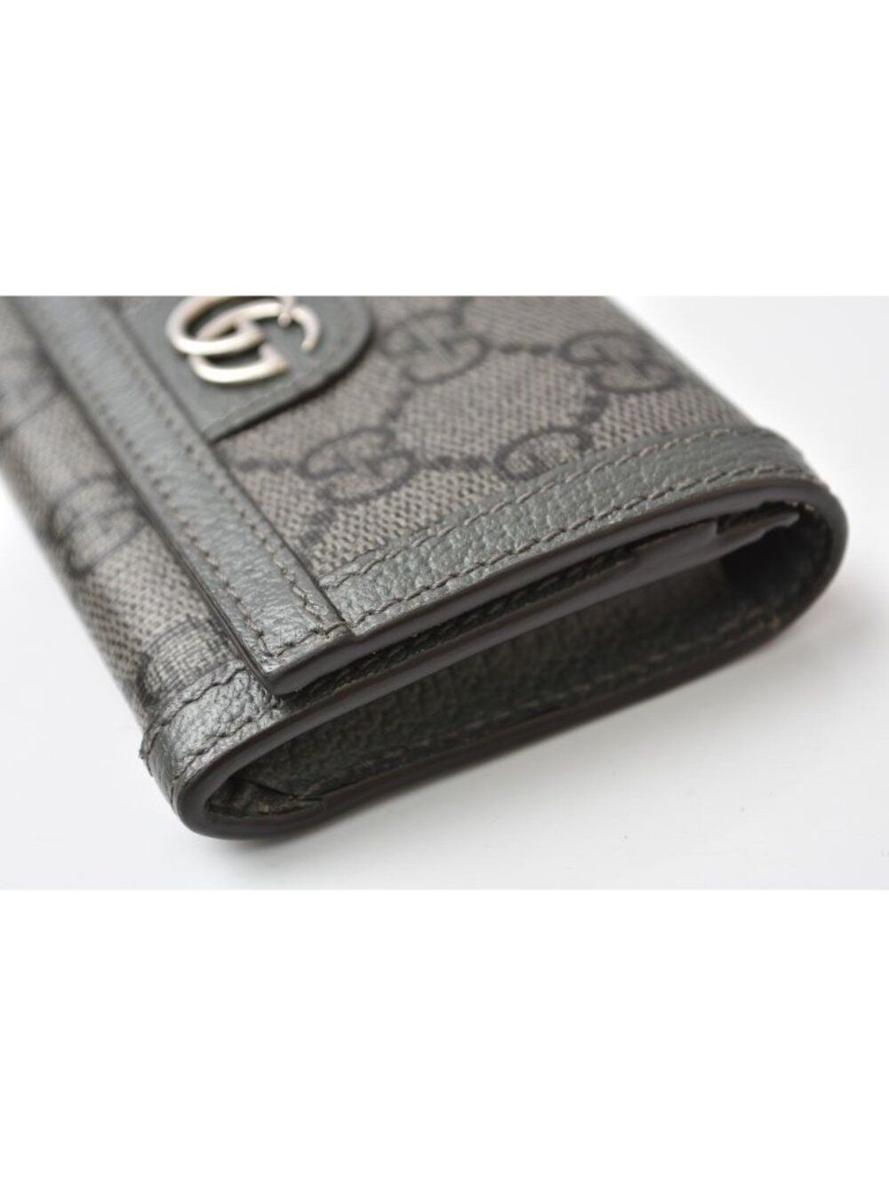 Gucci Bifold Card Case Business Ophidia GG Supreme Gray Wallet - Picture 4 of 11
